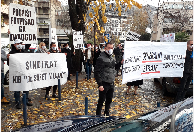 Zdravstveni radnici u HNK-u stupili u generalni štrajk